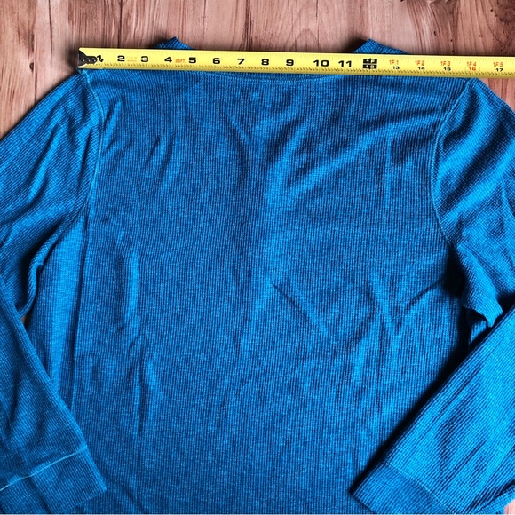 CROFT & BARROW Intimate Henley Top Shirt 3 Button Large Blue Women’s - Picture 10 of 16